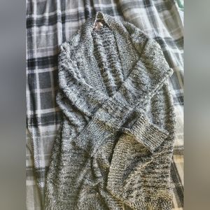 White Stag gray open front sweater